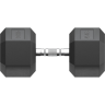 Гантель гексагональная UNIX FIT 45 кг обрезиненная DBHEX45x2