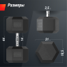 Гантель гексагональная UNIX FIT 47,5 кг обрезиненная DBHEX47_5x2